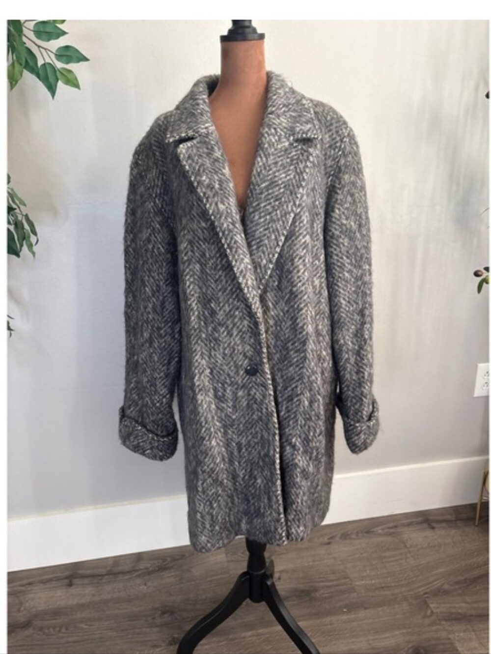 VINTAGE 100% Wool Coat XL
